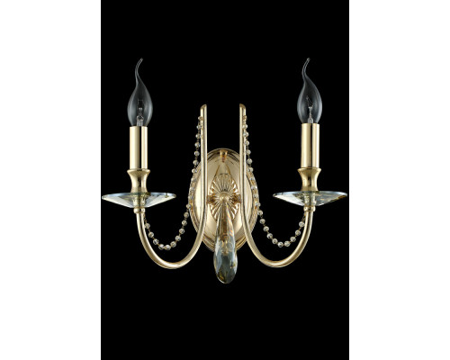 Оформить заказ Бра Crystal Lux VICTORIA AP2 GOLD/AMBER| VIVID-LIGHT.RU