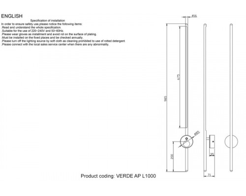 Заказать Бра Crystal Lux VERDE AP L1000 GOLD| VIVID-LIGHT.RU