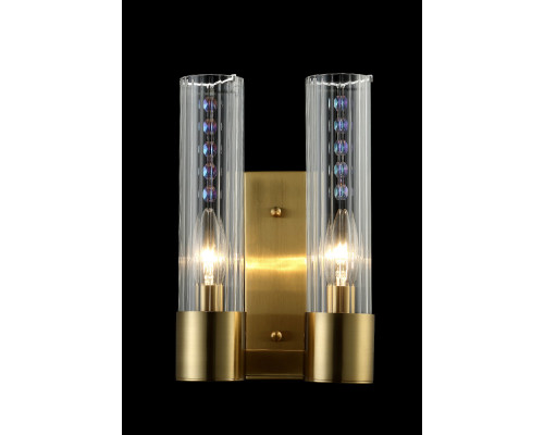 Купить Бра Crystal Lux OTONO AP2 BRASS/TRANSPARENTE| VIVID-LIGHT.RU