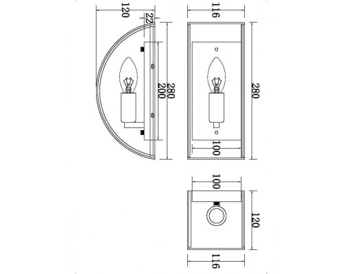Заказать Бра Maytoni MOD096WL-01G| VIVID-LIGHT.RU