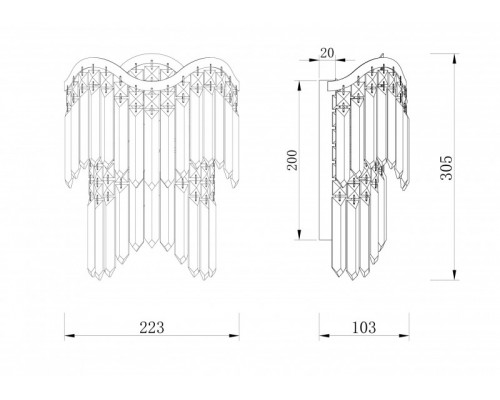 Оформить заказ Бра Maytoni DIA201WL-02G| VIVID-LIGHT.RU