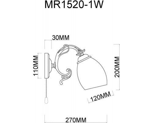 Заказать Бра MyFar MR1520-1W| VIVID-LIGHT.RU