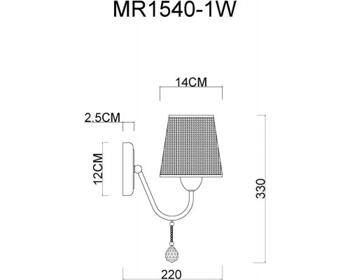 Сделать заказ Бра MyFar MR1540-1W| VIVID-LIGHT.RU