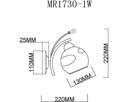 Сделать заказ Бра MyFar MR1730-1W| VIVID-LIGHT.RU