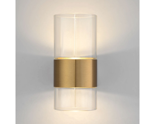 Купить Бра Eurosvet 40021/1 LED латунь/прозрачный| VIVID-LIGHT.RU