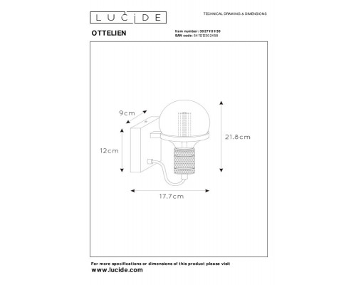 Купить Бра LUCIDE 30271/01/30| VIVID-LIGHT.RU