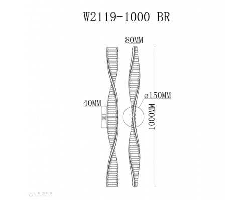 Сделать заказ Бра iLedex W2119-1000 BR| VIVID-LIGHT.RU