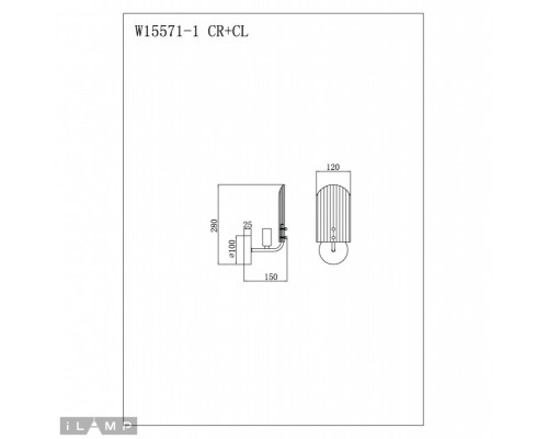 Оформить заказ Бра iLamp W15571-1 CR+CL| VIVID-LIGHT.RU