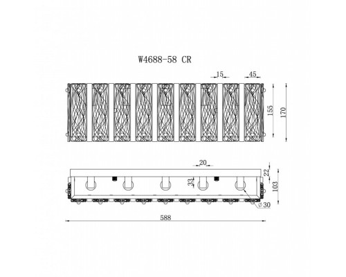 Заказать Бра iLamp W4688-58 CR| VIVID-LIGHT.RU