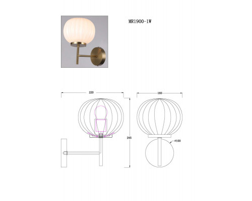 Заказать Бра MyFar MR1900-1W| VIVID-LIGHT.RU