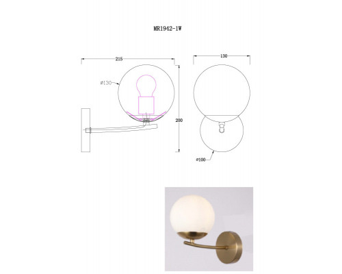Заказать Бра MyFar MR1942-1W| VIVID-LIGHT.RU