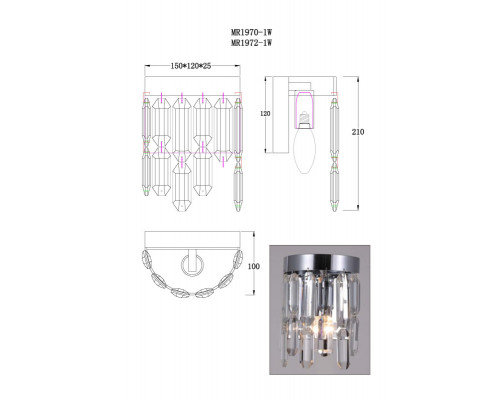 Сделать заказ Бра MyFar MR1970-1W| VIVID-LIGHT.RU