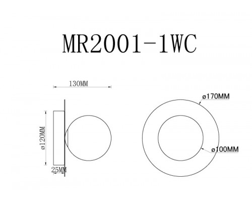 Сделать заказ Бра MyFar MR2001-1WC| VIVID-LIGHT.RU