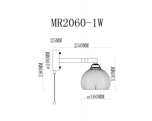 Купить Бра MyFar MR2060-1W| VIVID-LIGHT.RU