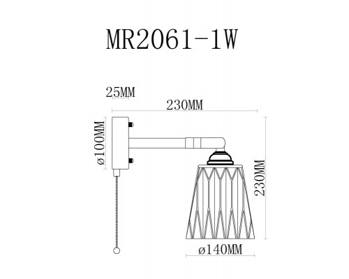 Купить Бра MyFar MR2061-1W| VIVID-LIGHT.RU