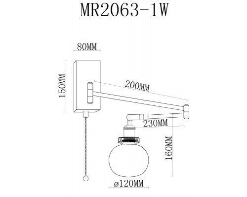 Оформить заказ Бра MyFar MR2063-1W| VIVID-LIGHT.RU