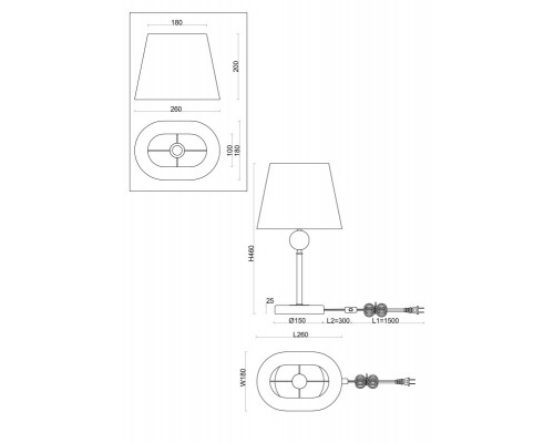 Сделать заказ Настольная лампа Freya FR2028TL-01N| VIVID-LIGHT.RU