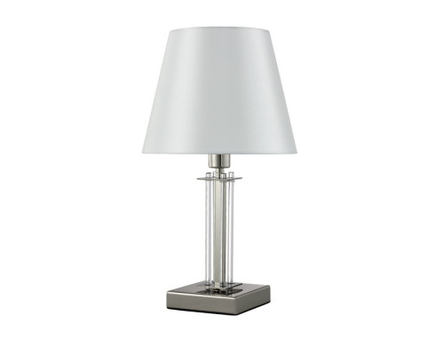 Заказать Настольная лампа Crystal Lux NICOLAS LG1 NICKEL/WHITE| VIVID-LIGHT.RU