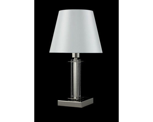 Заказать Настольная лампа Crystal Lux NICOLAS LG1 NICKEL/WHITE| VIVID-LIGHT.RU