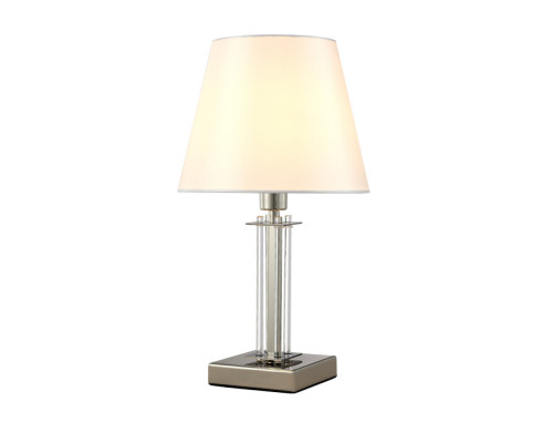 Заказать Настольная лампа Crystal Lux NICOLAS LG1 NICKEL/WHITE| VIVID-LIGHT.RU