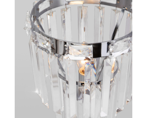 Сделать заказ Настольная лампа Eurosvet 01136/1 хром/прозрачный хрусталь Strotskis| VIVID-LIGHT.RU