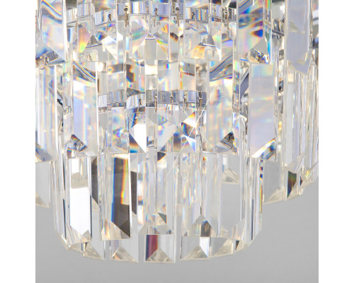 Купить Каскадная люстра Eurosvet 10124/8 хром/прозрачный хрусталь Strotskis Smart (10113/8)| VIVID-LIGHT.RU