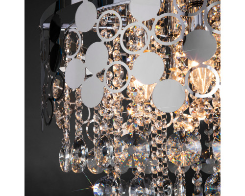 Купить Каскадная люстра Eurosvet 10123/6 хром/прозрачный хрусталь Strotskis Smart (10114/6)| VIVID-LIGHT.RU