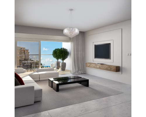 Сделать заказ Каскадная люстра Eurosvet 10121/9 хром/прозрачный хрусталь Strotskis Smart (10105/9)| VIVID-LIGHT.RU