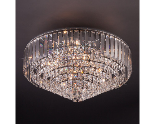 Сделать заказ Каскадная люстра Eurosvet 10121/9 хром/прозрачный хрусталь Strotskis Smart (10105/9)| VIVID-LIGHT.RU