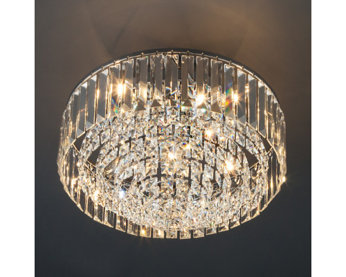 Заказать Каскадная люстра Eurosvet 10121/5 хром/прозрачный хрусталь Strotskis Smart (10105/5)| VIVID-LIGHT.RU