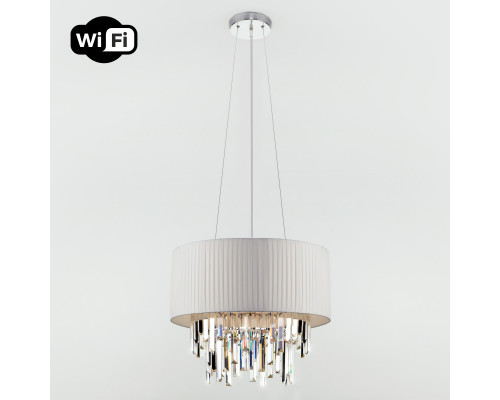 Купить Каскадная люстра Eurosvet 10122/6 хром/прозрачный хрусталь Strotskis Smart (10106/6)| VIVID-LIGHT.RU