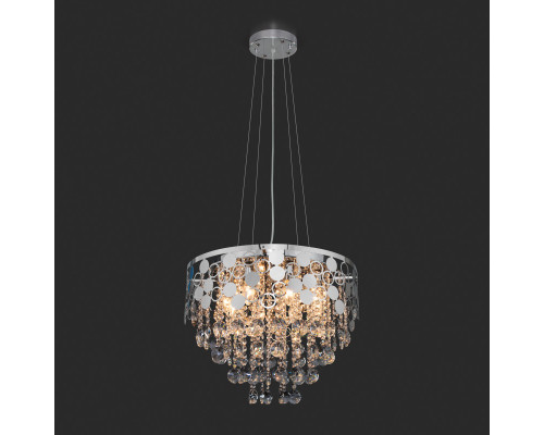 Оформить заказ Каскадная люстра Eurosvet 10123/8 хром/прозрачный хрусталь Strotskis Smart (10114/8)| VIVID-LIGHT.RU