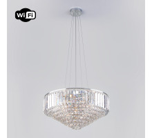 Каскадная люстра Eurosvet 10121/9 хром/прозрачный хрусталь Strotskis Smart (10105/9)