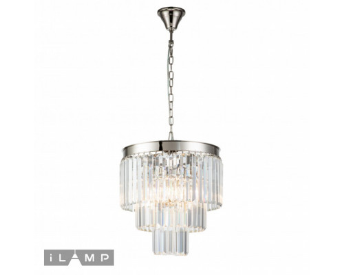 Купить Каскадная люстра iLamp 7383/6P NIC| VIVID-LIGHT.RU