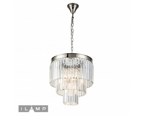 Купить Каскадная люстра iLamp 7383/6P NIC| VIVID-LIGHT.RU