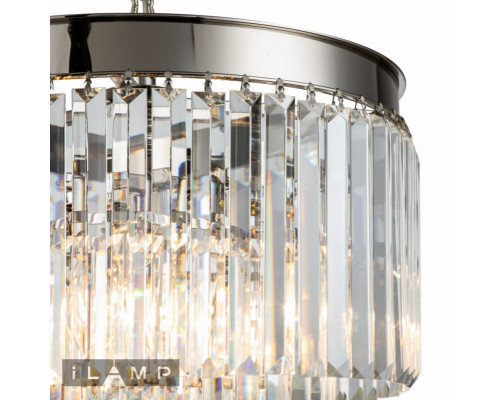 Купить Каскадная люстра iLamp 7383/6P NIC| VIVID-LIGHT.RU