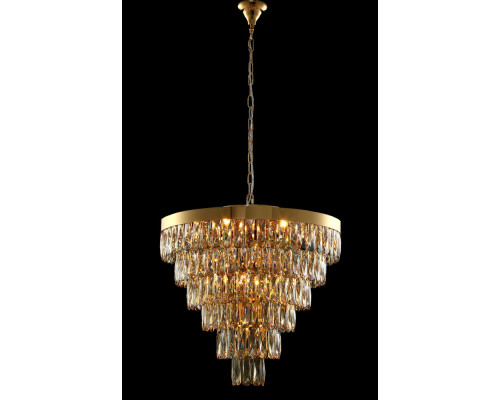 Заказать Каскадная люстра Crystal Lux ABIGAIL SP-PL15 D620 GOLD/AMBER| VIVID-LIGHT.RU