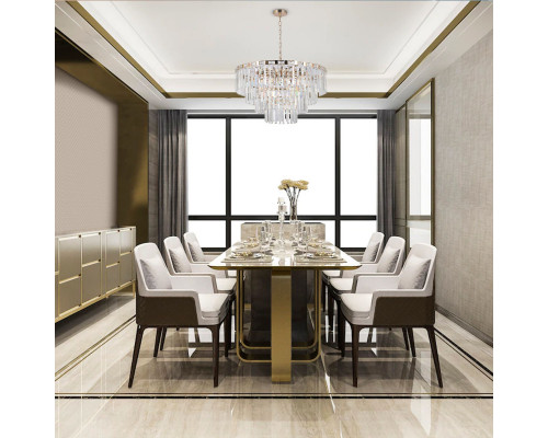 Купить Каскадная люстра Eurosvet 10130/10 золото/прозрачный хрусталь Strotskis| VIVID-LIGHT.RU