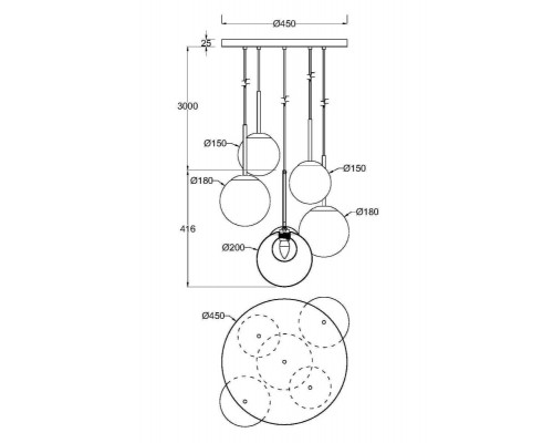 Заказать Каскадная люстра Maytoni MOD521PL-05G| VIVID-LIGHT.RU