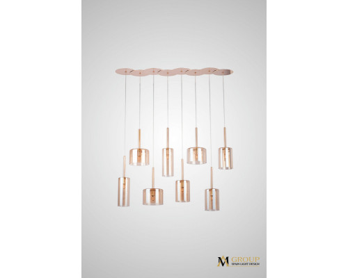 Заказать Каскадная люстра AM Group AM355-8AMBER| VIVID-LIGHT.RU