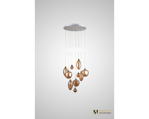 Сделать заказ Каскадная люстра AM Group AM358-10 AMBER| VIVID-LIGHT.RU