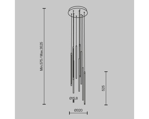 Сделать заказ Каскадная люстра Maytoni MOD236PL-L54B3K| VIVID-LIGHT.RU