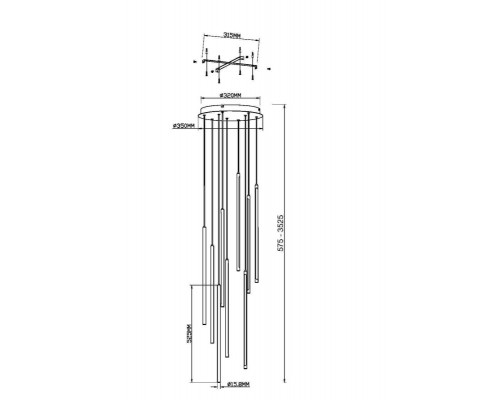 Оформить заказ Каскадная люстра Maytoni MOD236PL-L54BS3K| VIVID-LIGHT.RU