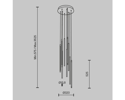 Оформить заказ Каскадная люстра Maytoni MOD236PL-L54BS3K| VIVID-LIGHT.RU