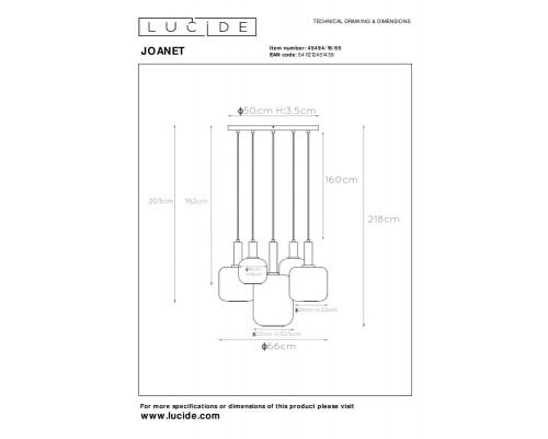 Оформить заказ Каскадная люстра LUCIDE 45494/15/65| VIVID-LIGHT.RU