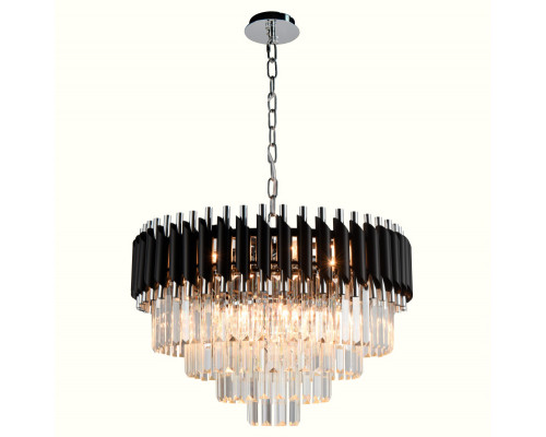 Оформить заказ Каскадная люстра Natali Kovaltseva DARIAN 76017/10C CHROME BLACK| VIVID-LIGHT.RU