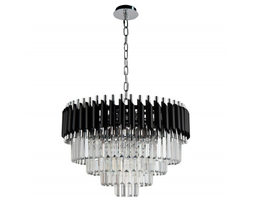 Оформить заказ Каскадная люстра Natali Kovaltseva DARIAN 76017/10C CHROME BLACK| VIVID-LIGHT.RU