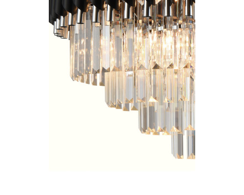 Оформить заказ Каскадная люстра Natali Kovaltseva DARIAN 76017/10C CHROME BLACK| VIVID-LIGHT.RU