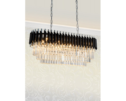 Оформить заказ Каскадная люстра Natali Kovaltseva DARIAN 76017/8C CHROME BLACK| VIVID-LIGHT.RU