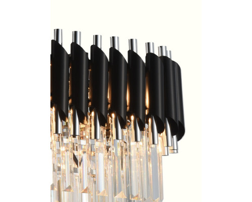 Оформить заказ Каскадная люстра Natali Kovaltseva DARIAN 76017/8C CHROME BLACK| VIVID-LIGHT.RU